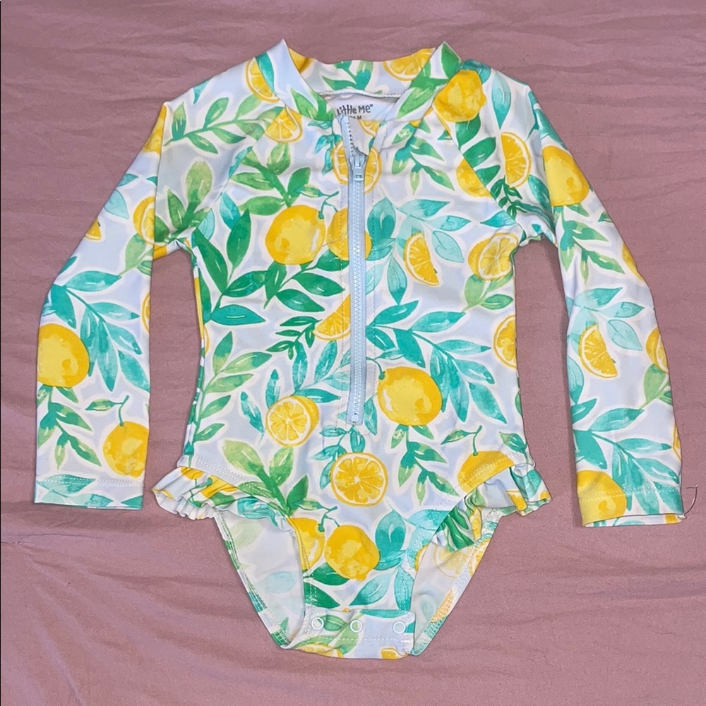 Little Me Lemon Print Kids Swimwear